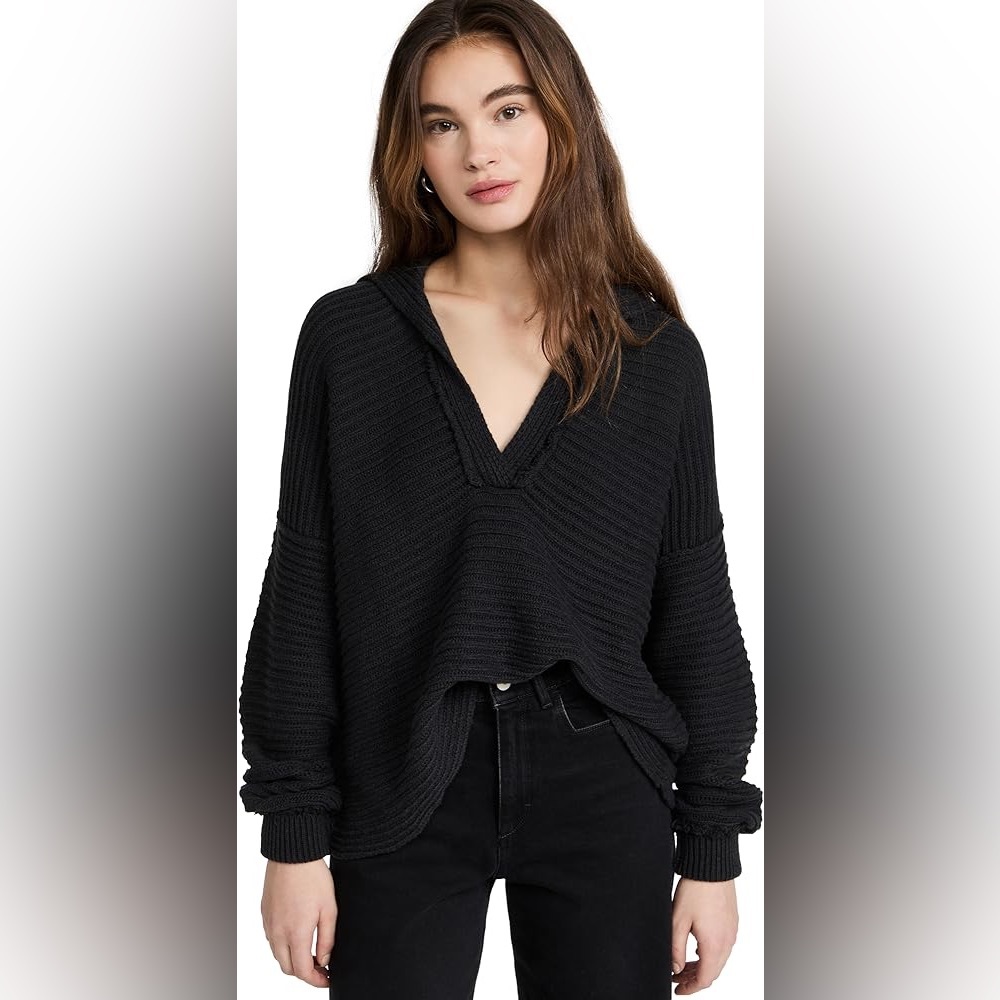 Free People Marlie Pullover Deep V-Neck Sweater